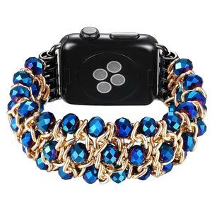 Beaded Apple Watch Band Elastic Bracelet 38mm 40mm 42mm 44mm